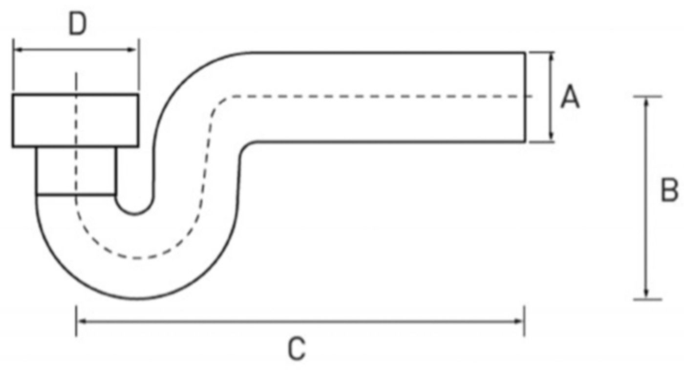 Rohrbogensifon 56mm 6-ADS056-4 zu Duschrinne Aqua SwissLine - SCHACO Entwässerungstechnik