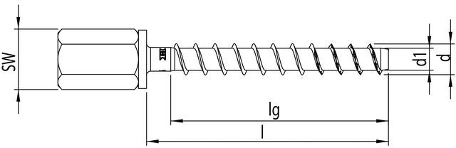 MULTI-MONTI Innengewindeanker MMS-Plus I 7.5 x 40 SW 13 , IG M 8/10 , blauverz. - Beton- und Maurerschrauben