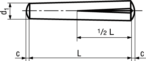 Passkerbstifte KS 2 Stahl BN883 DIN1472 1,5 x 10 - Bossard Schrauben