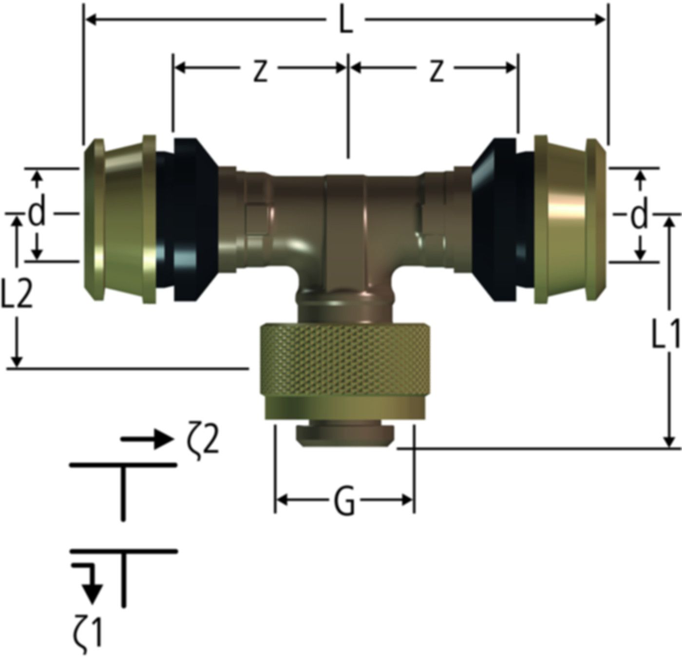 T-Stücke NUSSBAUM Optiflex-Flowpress