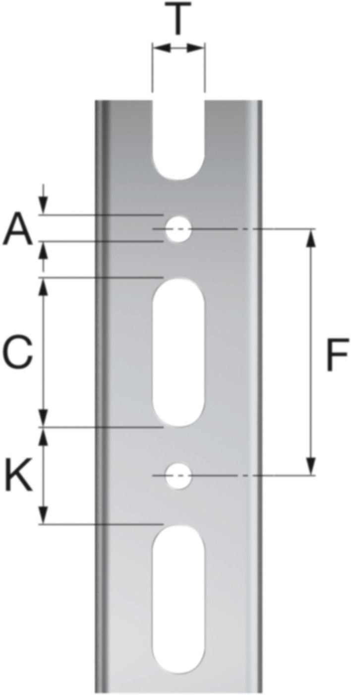 Montageschiene R2 20x34mm 2M 50011 - Flamco-Rohrschellen