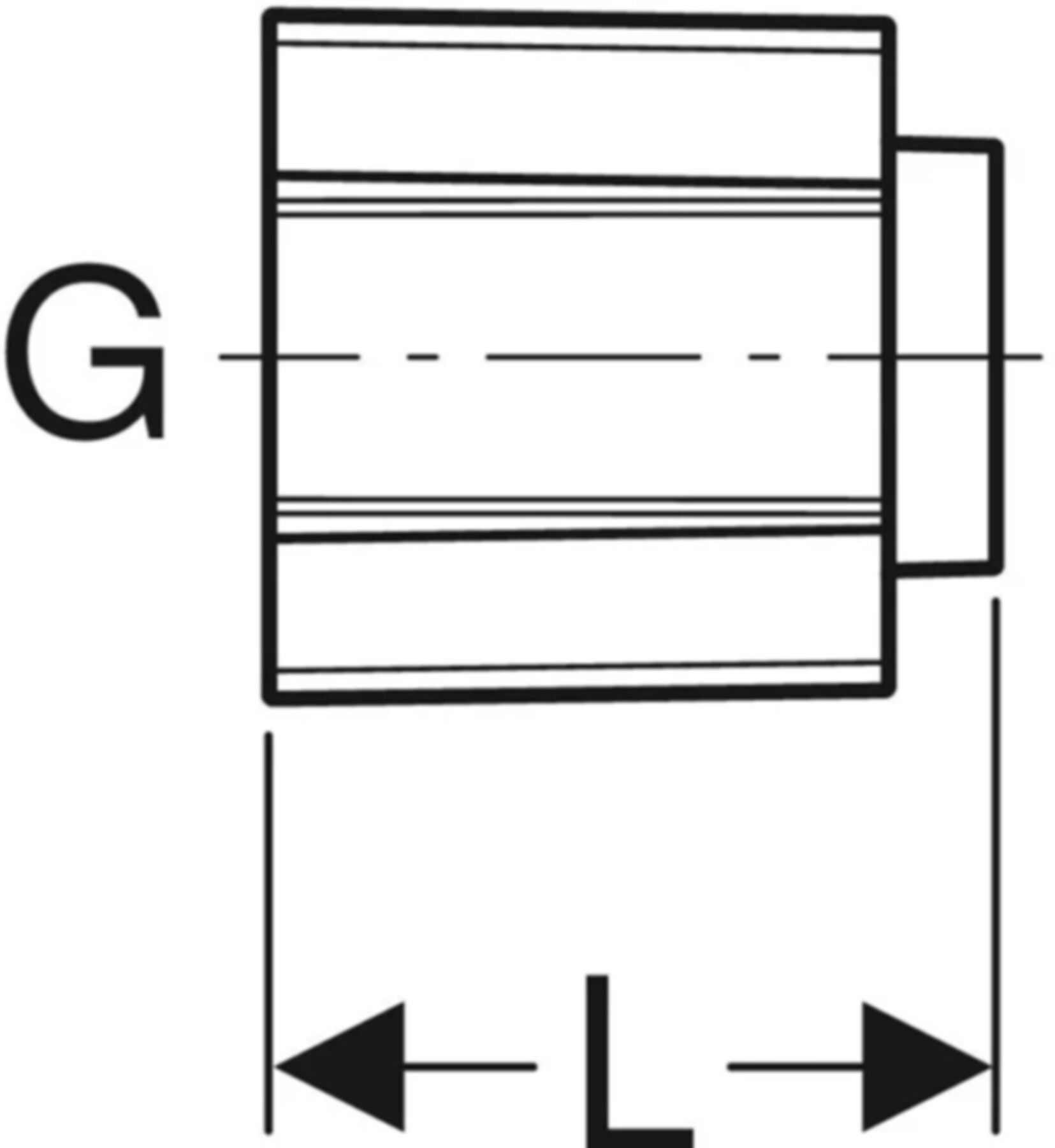 Set Montagehülse m/IG 1/2" 651.704.00.1 - Geberit-Push Fit-Formstücke