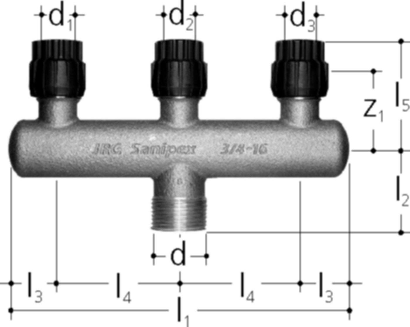 Verteiler +GF+ JRG Sanipex MT