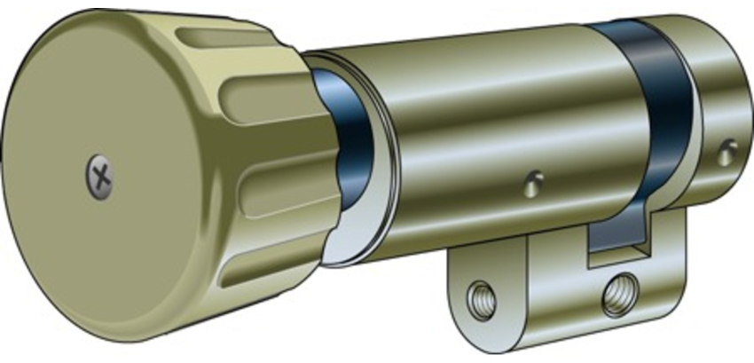 KABA Drehknopf-Halbzylinder Typ M1514D 37.5/48.5mm, ohne Schlüssel - Kaba 8, Lagerprodukt