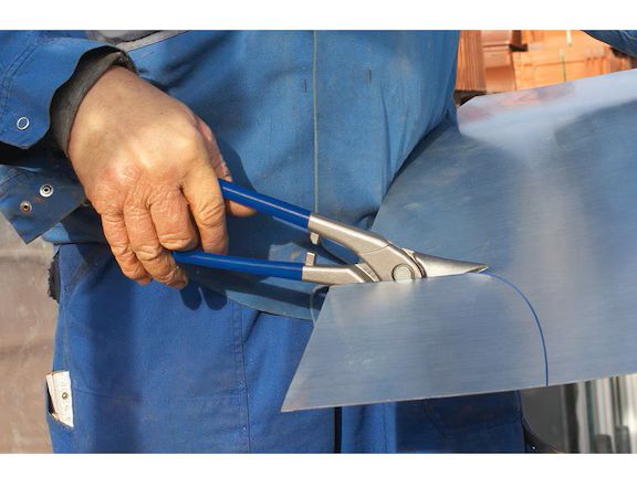 ERDI Ideal-Schere, Links D216L, L= 280mm, blau - Spenglerwerkzeuge