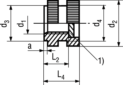 Gewindeeinsätze~DIN 16903 H MS BN1041 M6 - Bossard Schrauben