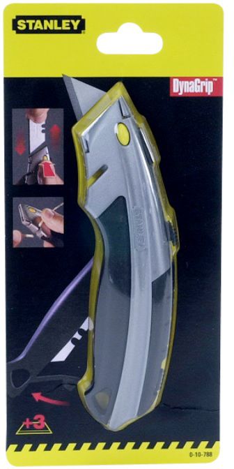 STANLEY Universalmesser, Dynagrip 180 mm, inkl. 3 Ersatzklingen, 0-10-788 - Bauwerkzeuge