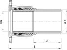 Flansch/PE-Einschweissende für Gas 3105 DN 100 / d 110mm - Hawle Armaturen