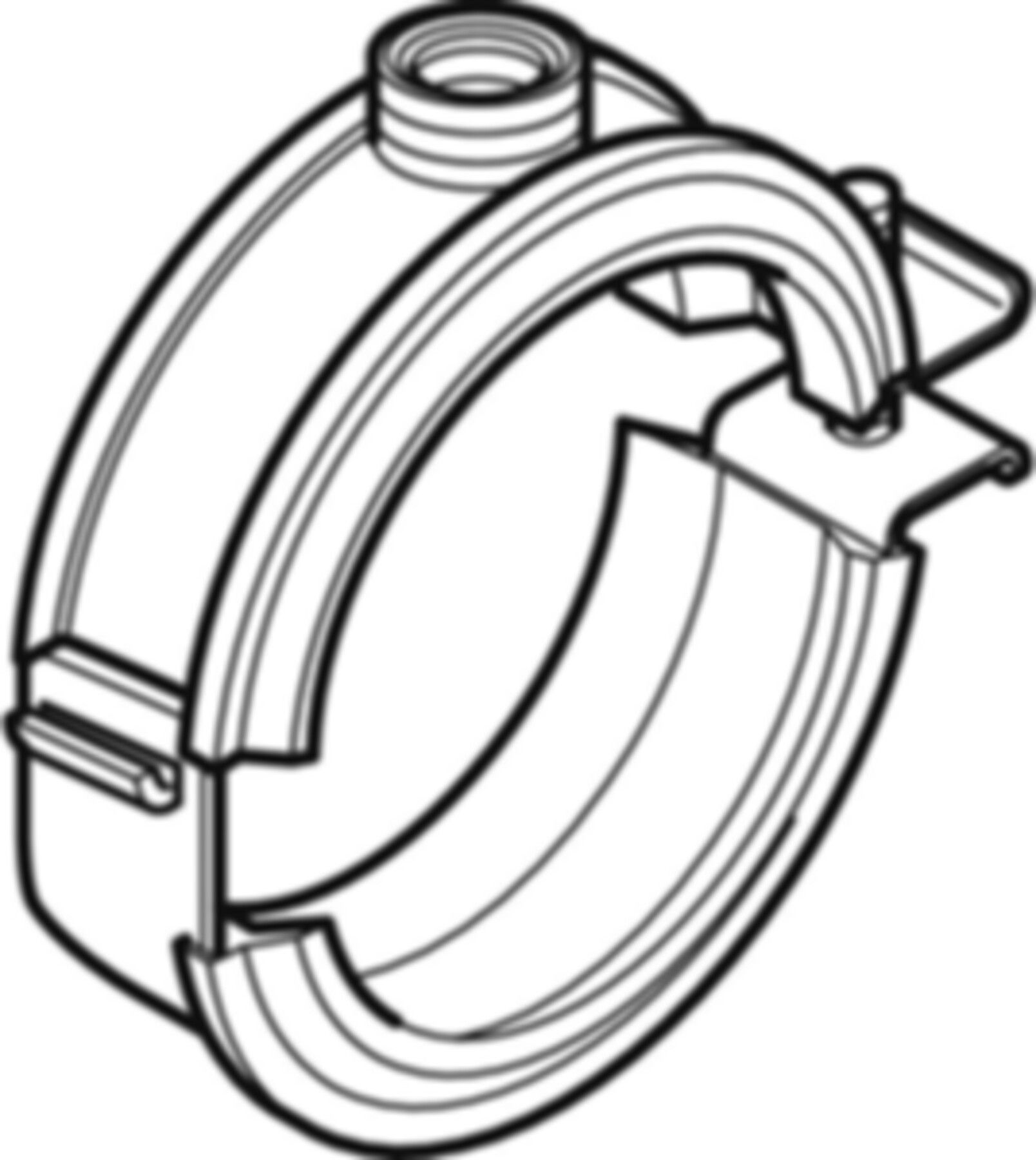 Rohrschelle mit Dämmeinlage d 125mm G/M 1/2"/M10 312.812.26.1 - Geberit-PE-Formstücke