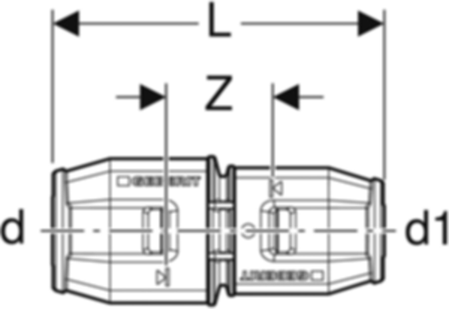 Reduktion 25-20mm 652.651.00.1 - Geberit-Push Fit-Formstücke