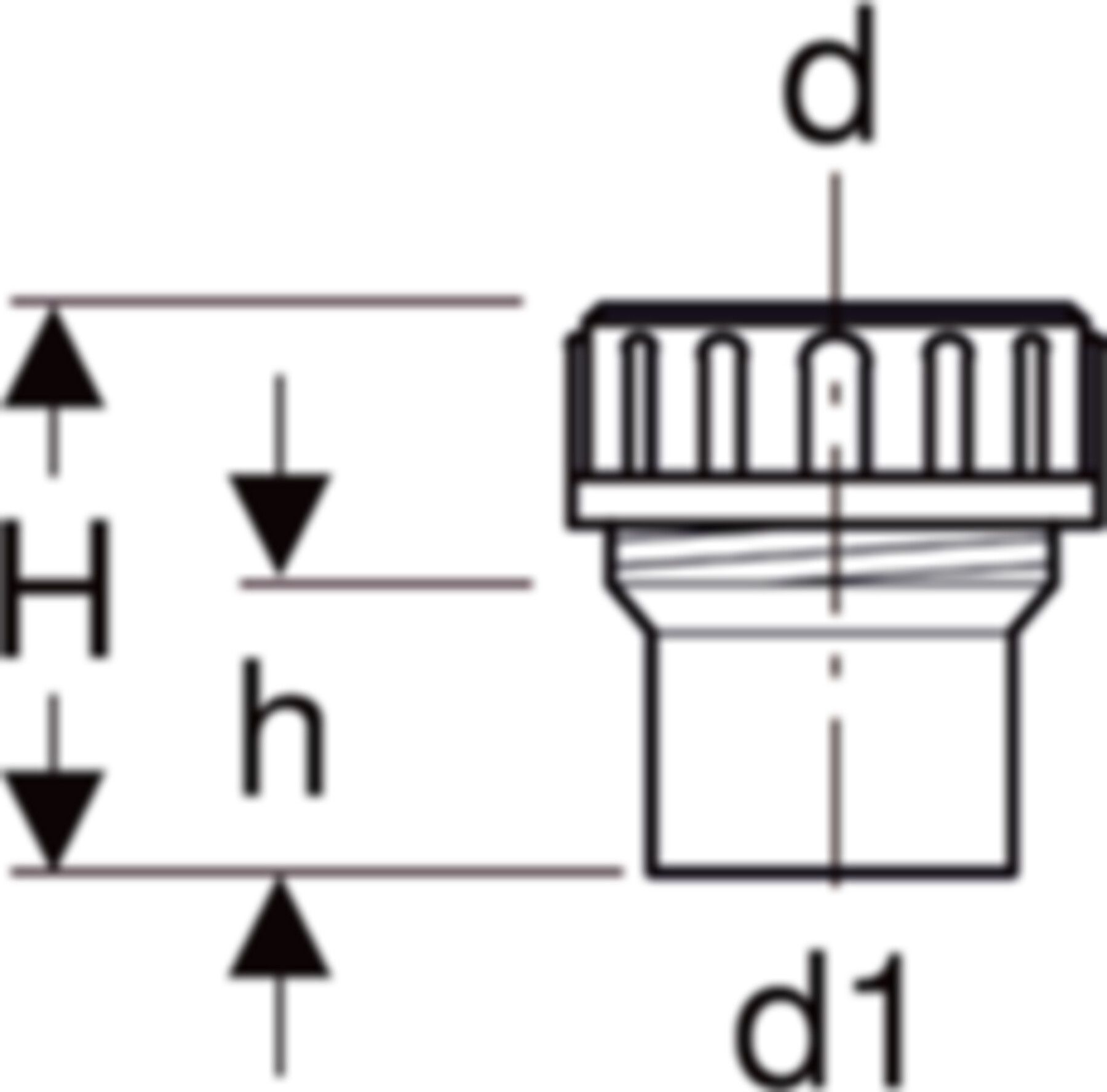 Stutzen mit Verschraubung zum Kleben d 56mm - 60mm 359.423.00.1 - Geberit-PE-Formstücke