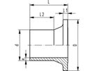 Anschlussteil 546/542 50 mm mit Stumpfschweissstutzen PE100 193 480 106 - GF Hart PVC-U Formstücke