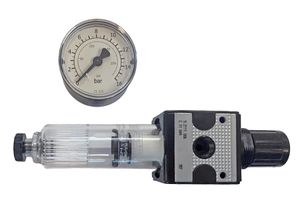 Druckreduzierventil mit Abscheider, Alu 1/4", 0 - 10 bar, 13-510 - Wartungseinheiten