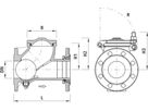 Kugelrückschlagventil PN 16 9963 mit Losflansch, zugfest DN 150 - Hawle Absperrklappen