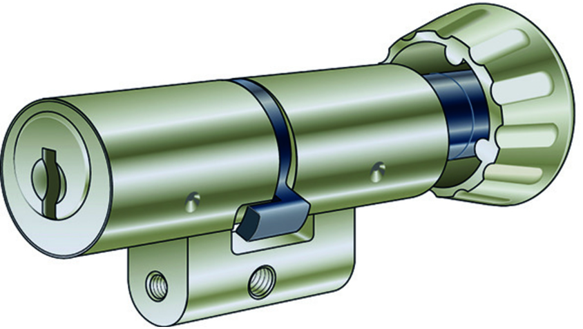 KABA 8 Drehknopfzylinder Typ M1519A 27.5/37.5, mit 3-Schlüssel - Kaba 8, Lagerprodukt