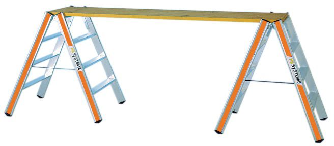HB Kombibockleiter Typ 201, 2x3 Stufen, L=0.75m - Garten