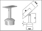 Steckkonsole bewegl mit halbr Rohrkappe Pfos 48.3mm,ger. Aufl,H100mm,geschl. - INOXTECH-Handlauf-/Geländer-System