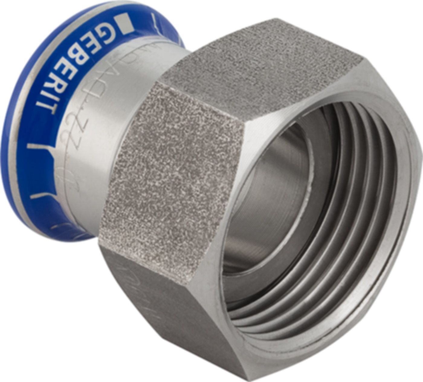 Übergangsverschraubung 22mm- 1" 35134 Überwurfmutter Edelstahl - Mapress-Sanitär-Presssystem-Formstücke