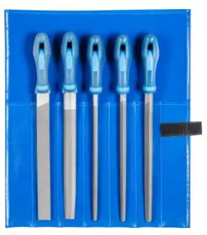 PFERD Werkstatt Feilen-Sortiment, in Rolltasche 542 WR, L= 250mm, Hieb 2 (Halbschlicht) - Feilen, Bürsten