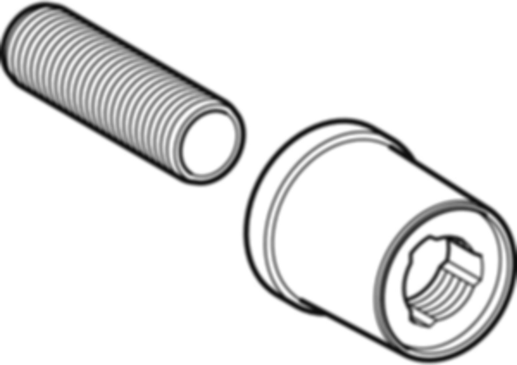 Set Montagehilfe 1/2" 601.744.00.1 für Anschluss gerade für Trockenbau - Geberit-Push Fit-Formstücke