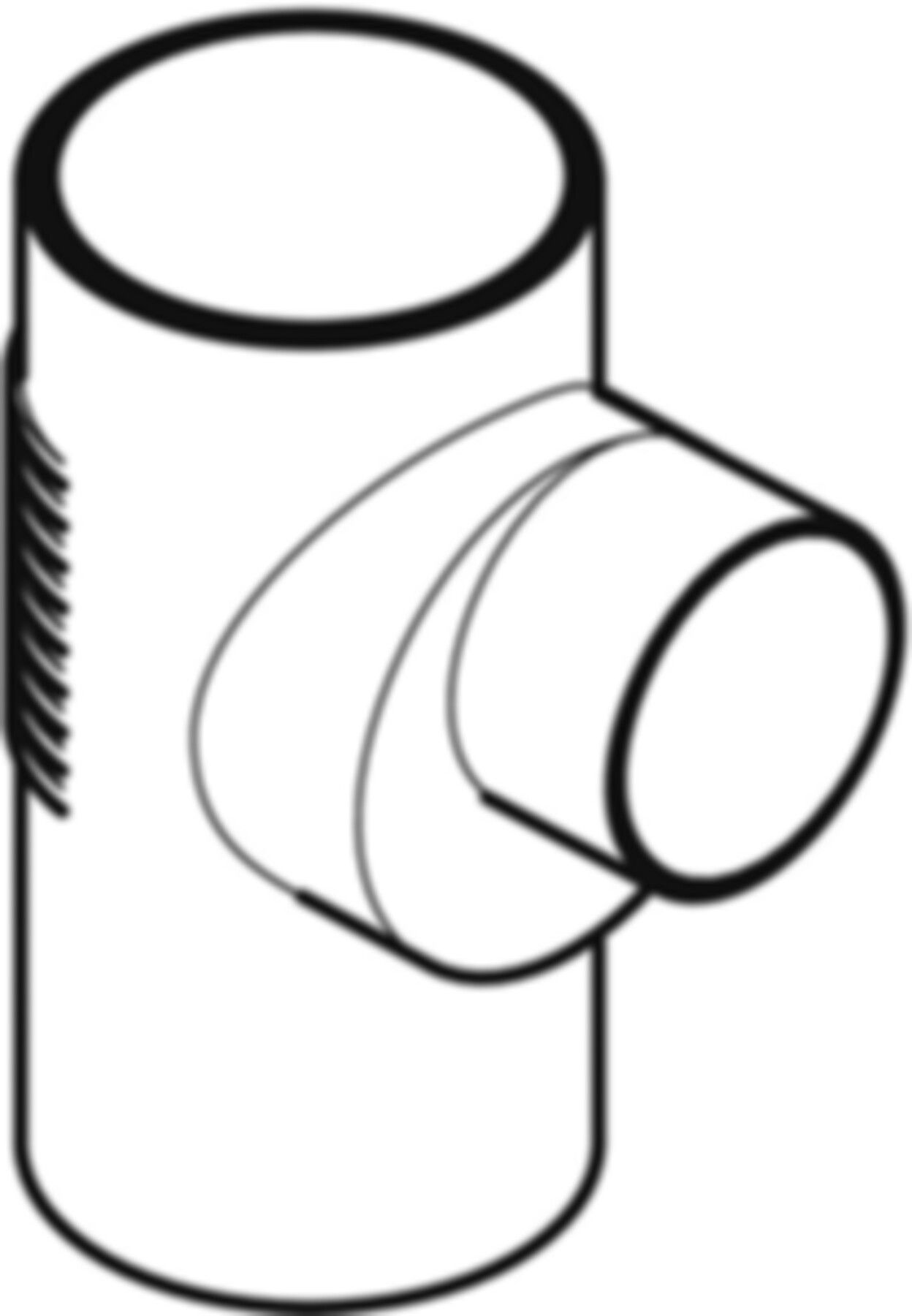 Abzweig 88,5° d 90/ 90mm 308.088.14.1 - Geberit-PE-Silent-Formstücke