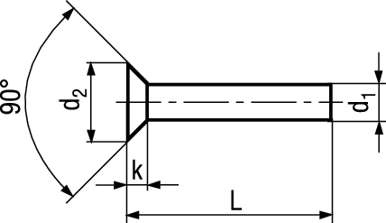 Senkniete 90° Aluminium BN318 5x16 - Bossard Schrauben