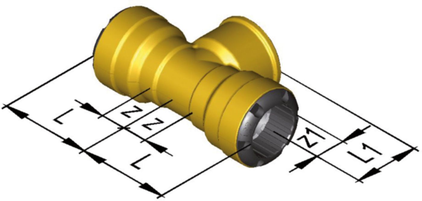 T-Stück Abgang mit IG d 22 mm - 3/4" 9816.2209 - SudoFIT-Formstücke
