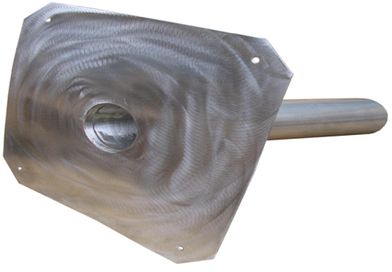 Gerade 85° CrNi rund 56 mm Stutzenlänge 500 mm - Notüberläufe