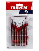 Uhrmacher-Schraubenzieher-Set 4 x Schlitz, 2 x Kreuzschlitz - Schraubenzieher