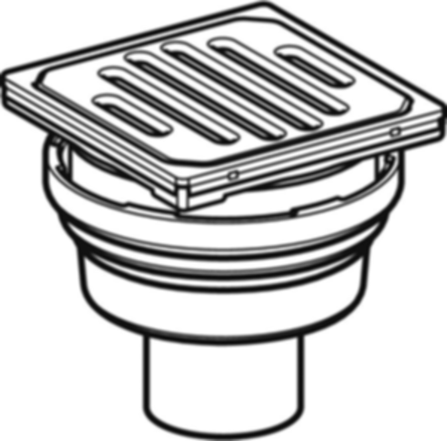 Bodeneinlauf Varino vertikal 63mm 388.031.00.1 nicht siphoniert - Geberit-PE-Formstücke