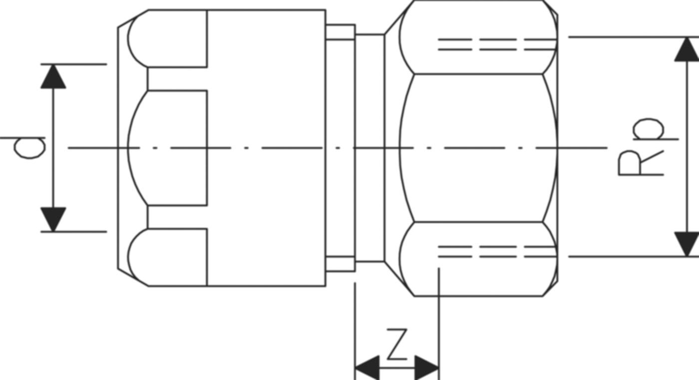Übergang mit IG 20- 1/2" 3301 760 857 021 (760 853 194) - GF Instaflex-Klemmprogramm