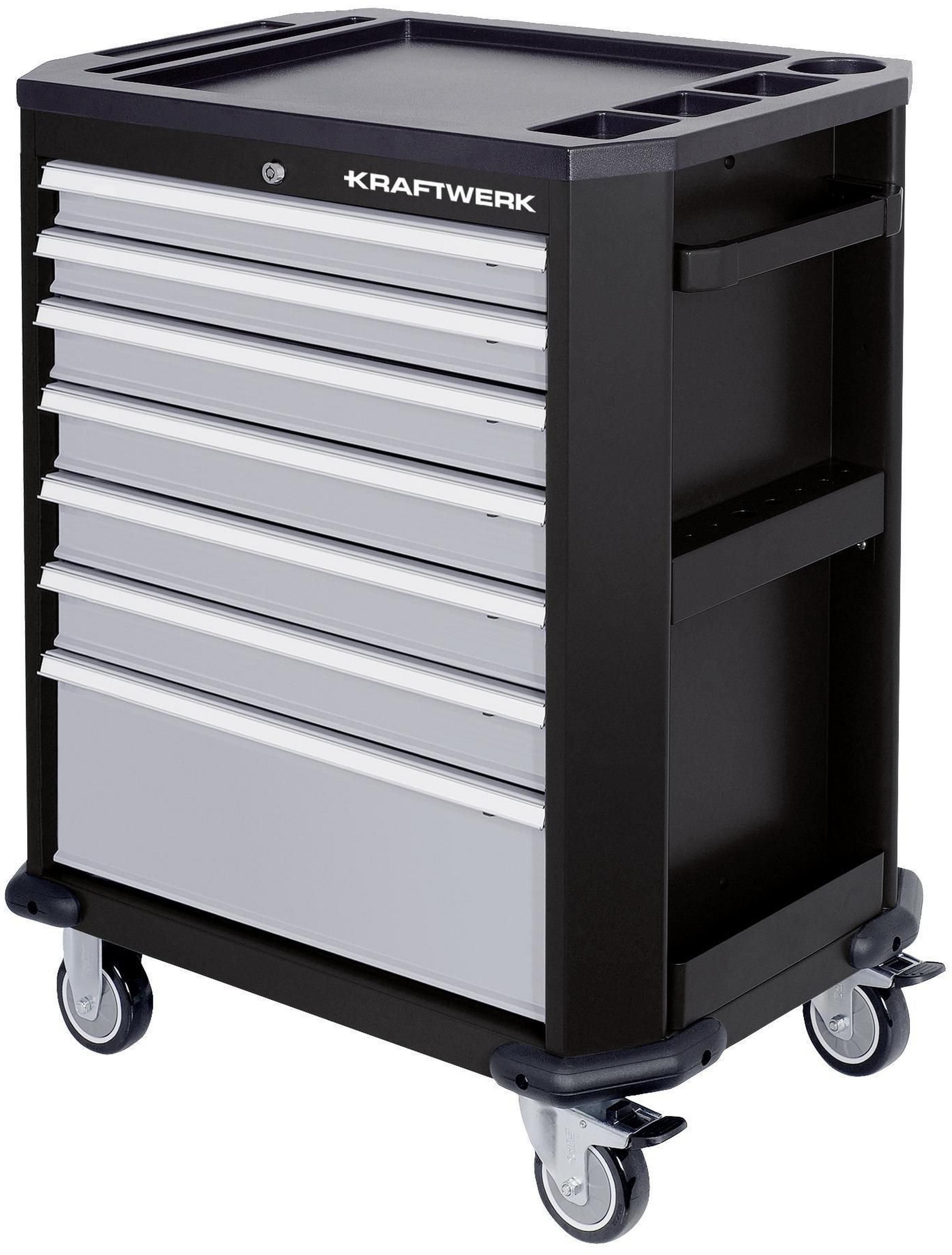 KRAFTWERK Werkstattwagen P207 243-tlg. Karbon-Design - Werkzeugkoffer,Sortimentskoffer,Behälter