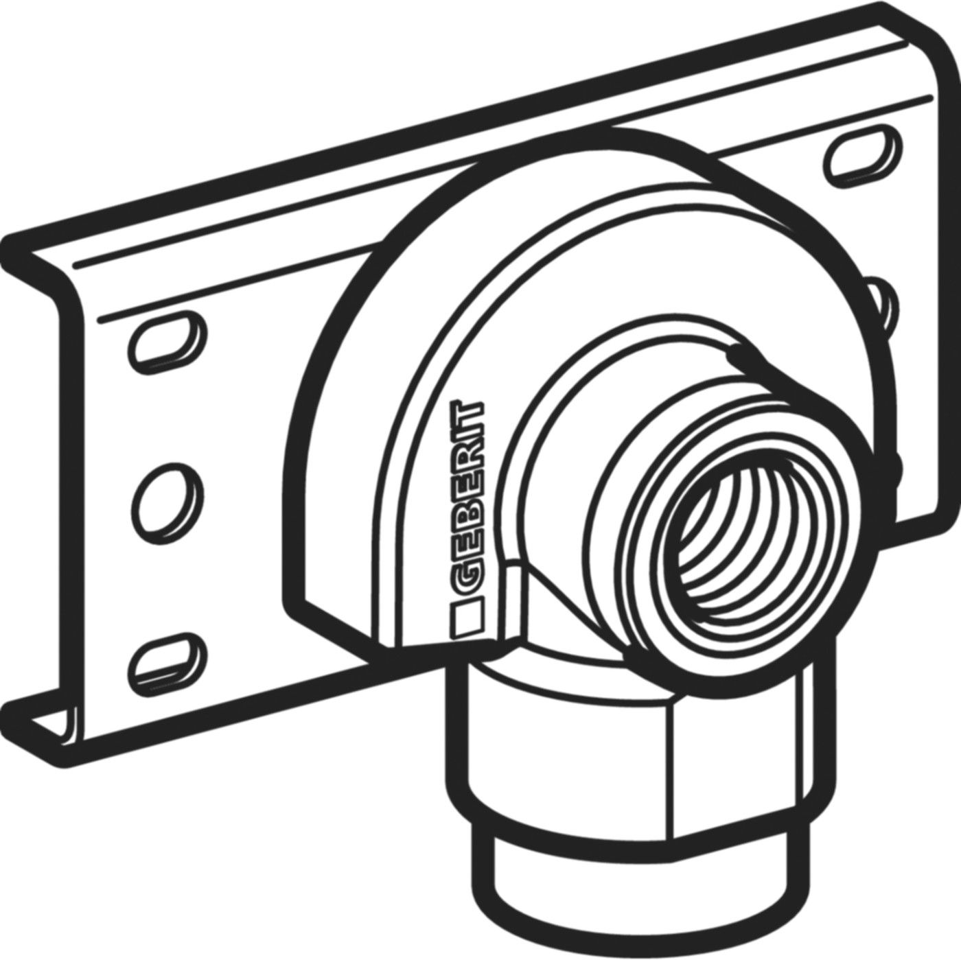 Anschlusswinkel 90° einfach 1/2"- MF1/2" mit Aussengewinde 632.861.00.2 - Geberit-Push Fit-Formstücke