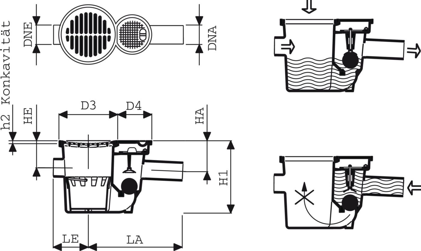 Fig. 1792 010 00 1to """Stadt Basel""" - Bodenabläufe von Roll