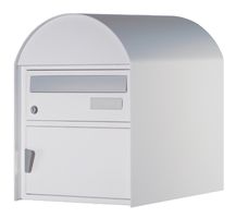 Albula, BxHxT= 302x412x408mm Stahl pulverbeschichtet, reinweiss - Briefkasten Huber