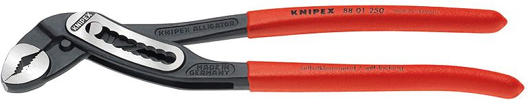 KNIPEX Wasserpumpenzange "Alligator" 8801, L= 250mm, -Ø 36mm, PVC-Griffhülle - Zangen, Schneiden