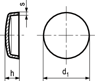 Verschlussdeckel Form A St vzb BN743 DIN443A 20 - Bossard Schrauben