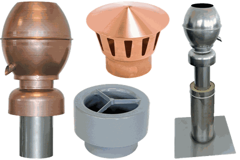 Abluftregenhüte und Zargen