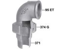 Winkelverschr. 97 V 11/2" flachd. 770 097 208 - GF verz. Tempergussfittings