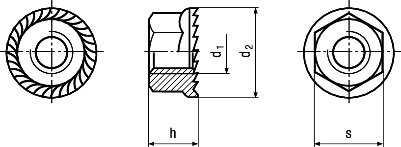 6-kt Mu Flansch~DIN 6923verzahnt A2 BN33010 M10 - Bossard Schrauben