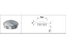 Rohrkappe halbrund für Rohr DN 42.4 mm abgeflacht, Widerhak. 126584 - INOXTECH-Handlauf-/Geländer-System
