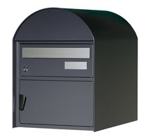 Aarau, BxHxT= 302x412x408mm Stahl pulverbeschichtet, schiefergrau RAL 7015 - Briefkasten Huber