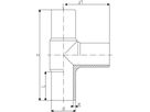 Tee egal PE100 S5 PN 16 d 90mm 753 201 013 - PE100 Stutzenformstücke langschenklig