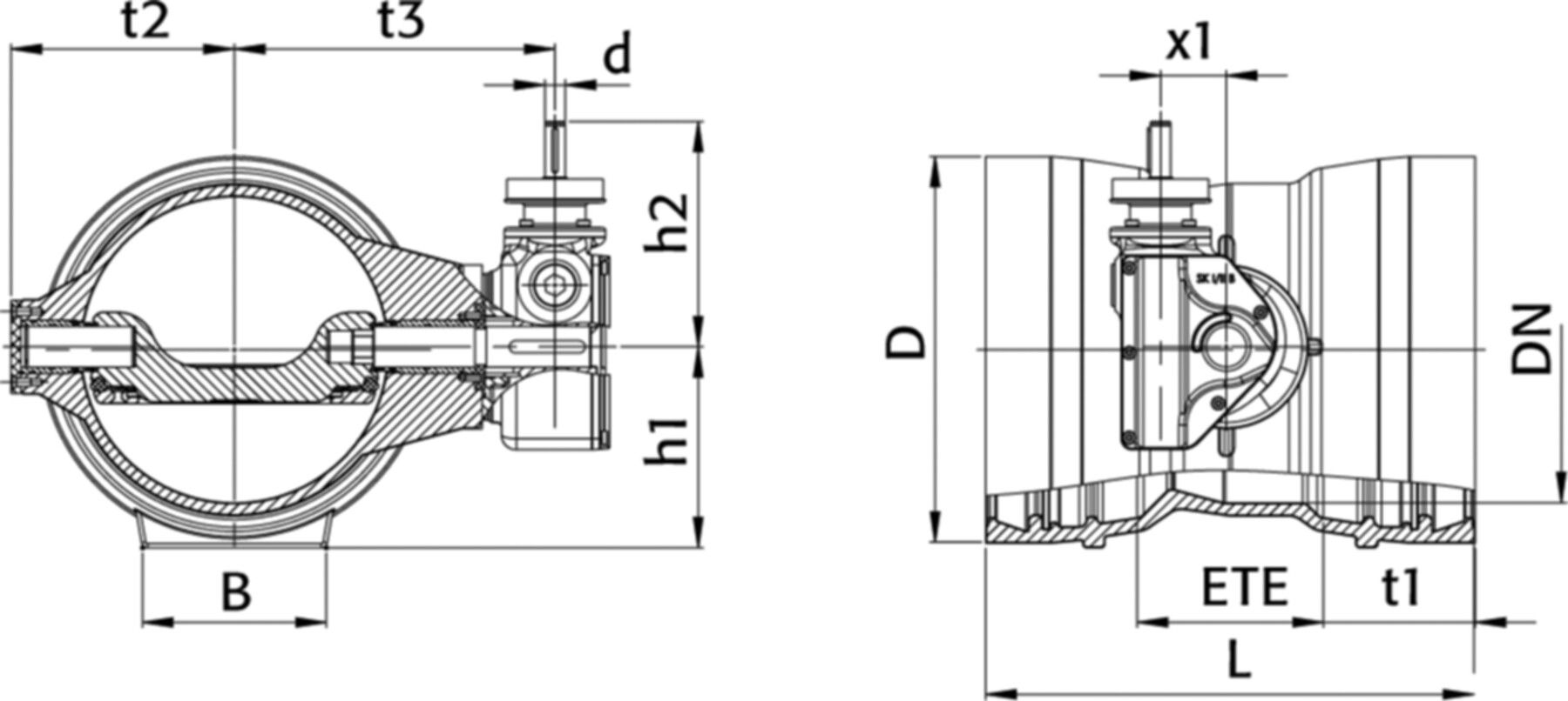 Absperrklappe mit STM Novo-Sit DN 300 - Wild Absperrklappen