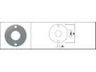 Fusspl. ru. 80mm m. Zentrumsl. 33.7mm 2 Befestigungsl. Ø 9 mm geschl. 1.4301 - INOXTECH-Handlauf-/Geländer-System