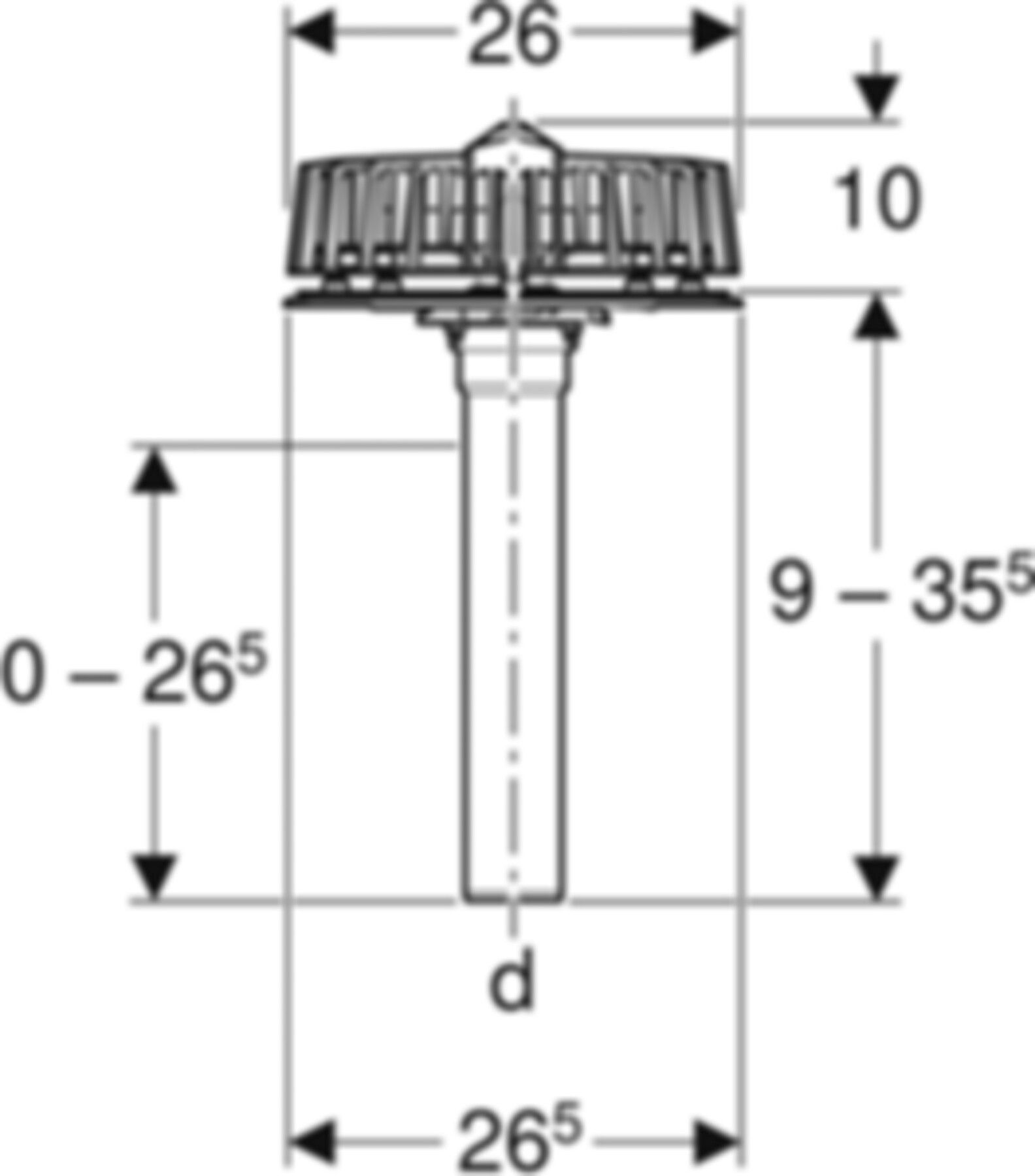 Pluvia Dachwassereinlauf 56mm mit Flansch, für Rinnen 359.112.00.1 - Geberit-Dachentwässerung