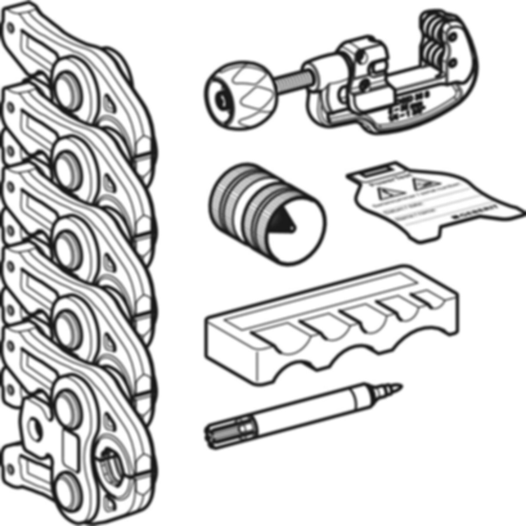 Mapress Pressbackenset (1) 15/18/22/28/35 Servicefrei, ohne Koffer 690.192.00.1 - Mapress-Werkzeuge und Zubehör