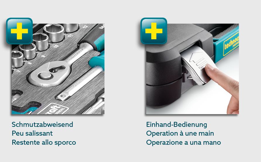 TECHNOCRAFT Steckschlüssel-Satz "SILVERLINE" 47-tlg., 1/4", 4-14mm - Steck- und Drehmomentschlüssel