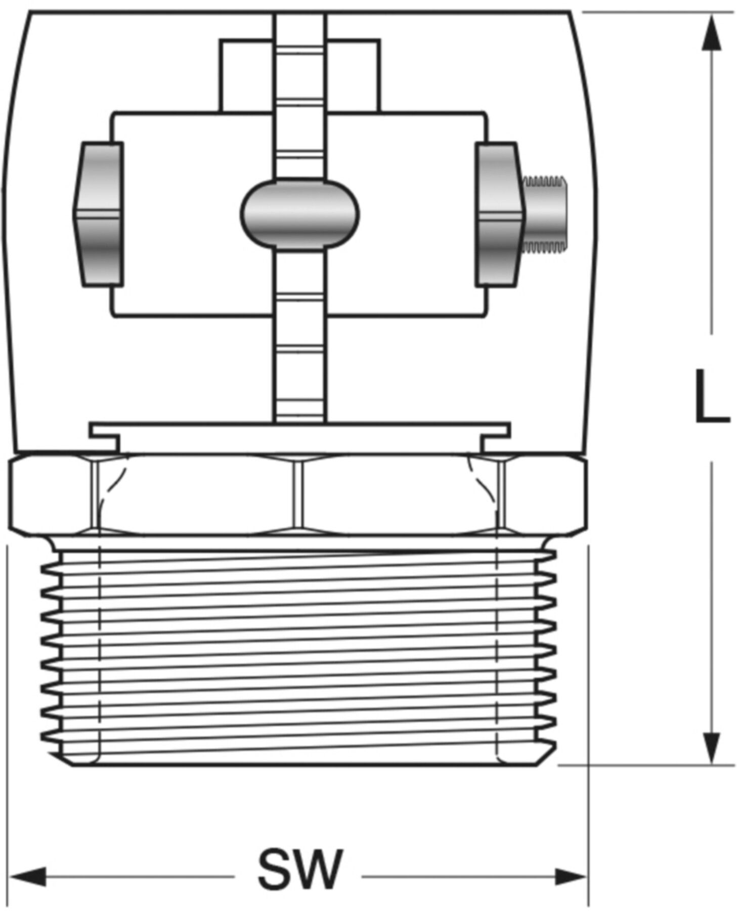 Klemm-Verbindungen mit Aussengewinde Jentro H - 50 ø 50/4.6 mm AG 11/2" - Isopex Fernwärmeleitung