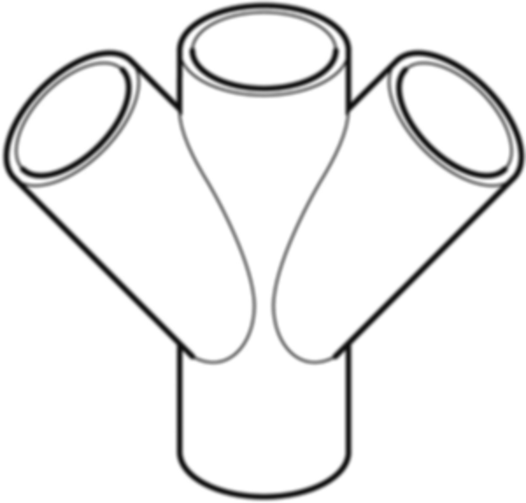 Doppelabzweig 45° 367.235.16.1 d 110/110mm - Geberit-PE-Formstücke